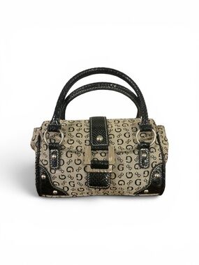Vintage Guess Monogram Mini Satchel Bag